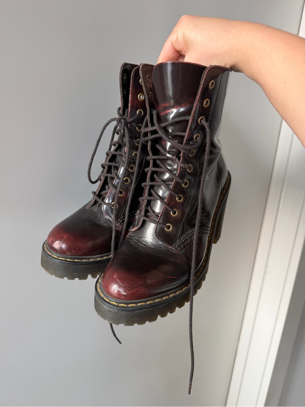 Dr. Martens Kendra Arcadia Leather Combat Boots